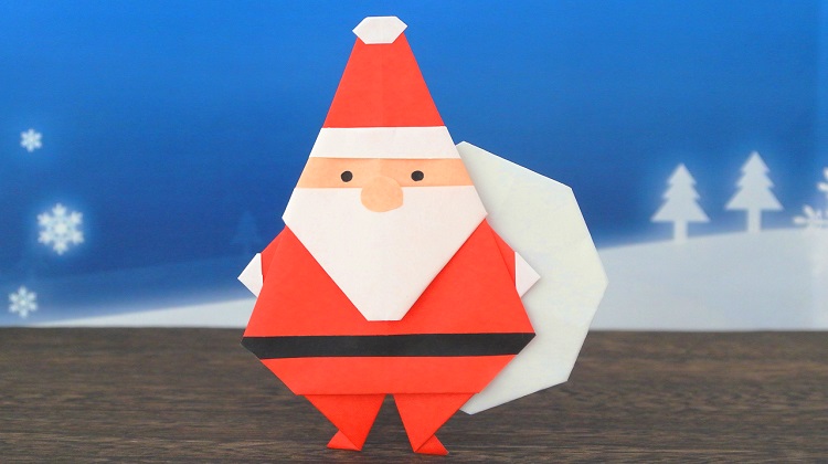 【折り紙】サンタクロースの作り方　[Origami]Santa Claus instructions