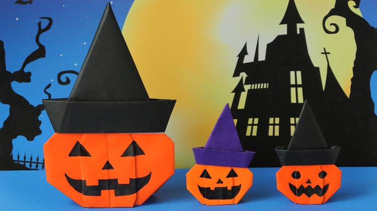 折り紙 ハロウィンかぼちゃの作り方 Origami Halloween pumpkin