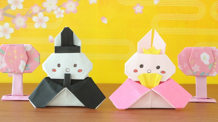 【折り紙】うさぎのお雛様の作り方